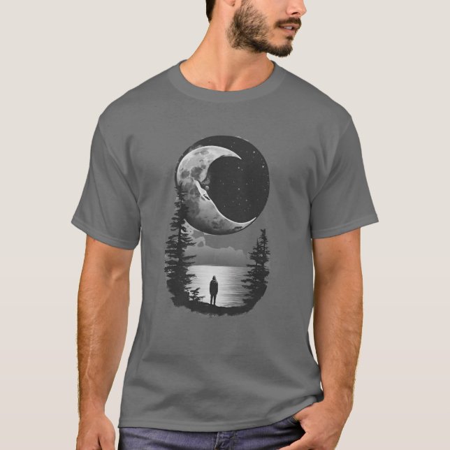 Camiseta Luz de la luna 6, luz de la luna, satélite, celest (Anverso)