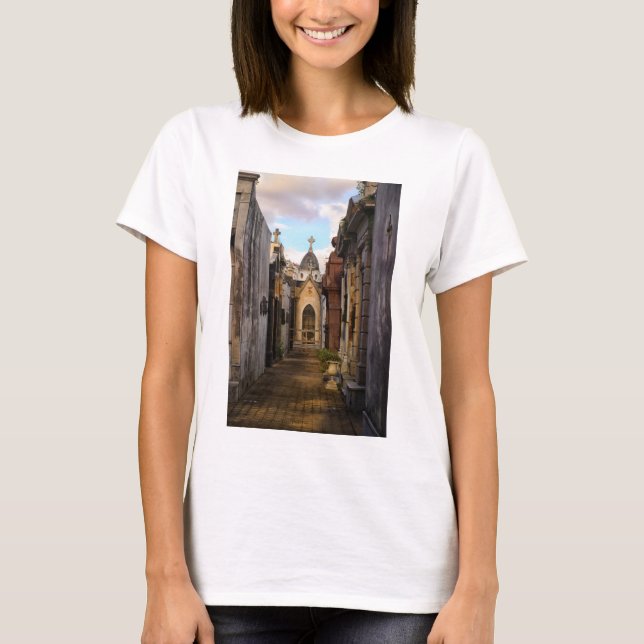 Camiseta Luz de la tarde en el cementerio de Recoleta (Anverso)