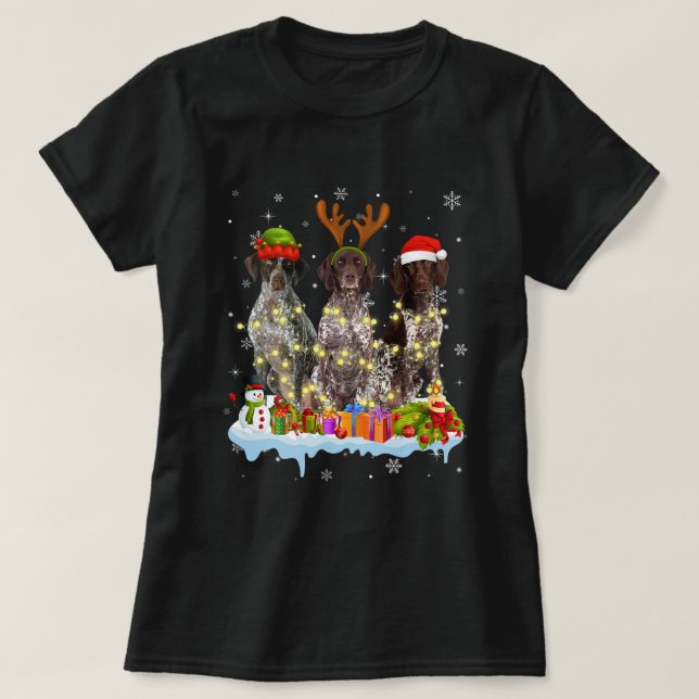 Camiseta Luz de los Navidades de Santa Hat en Alemania (Diseño del anverso)