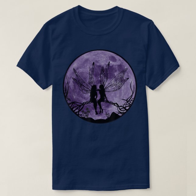 Camiseta Luz de luna de hadas, mística, mágica, hadas, gran (Diseño del anverso)