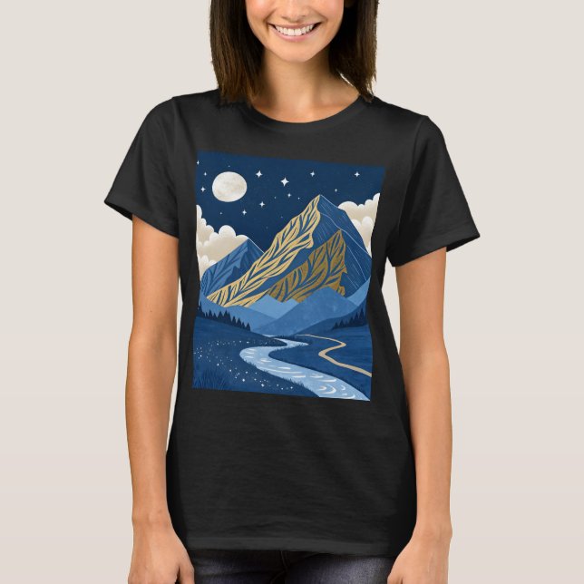 Camiseta Luz de luna de montaña (Anverso)