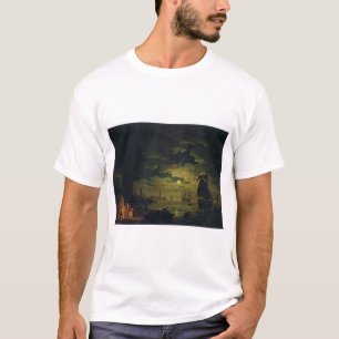 Camiseta Luz de luna sobre Palermo Arte gráfico de alta fid