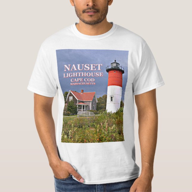 Camiseta Luz de Nauset, Cape Cod, faro de Massachusetts (Anverso)