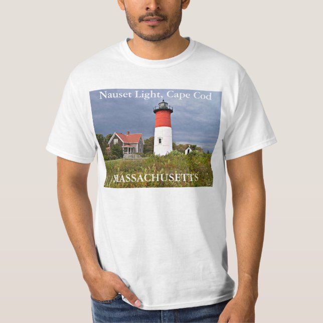 Camiseta Luz de Nauset, Cape Cod, faro de Massachusetts (Anverso)