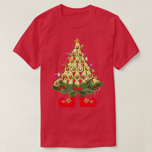 Camiseta Luz de Navidades de árbol de aguacate (Diseño del anverso)