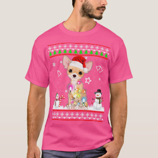 Camiseta Luz de perro de los Navidades de Chihuahua