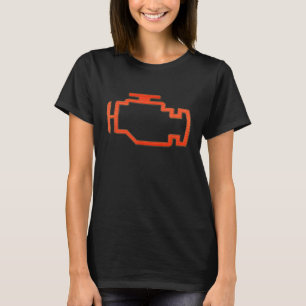 Camiseta Luz de Revisión del Motor Mecánico Automotriz
