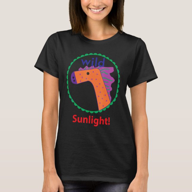 Camiseta Luz de sol del arte del caballo salvaje (Anverso)