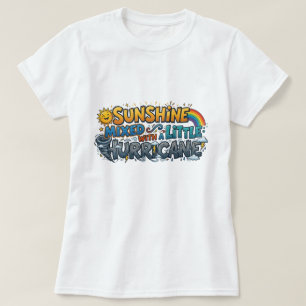 Camiseta Luz de sol mezclada con un pequeño huracán cómic d