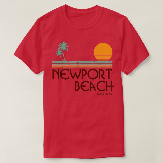 Camiseta Luz de surf de Newport Beach California (Diseño del anverso)