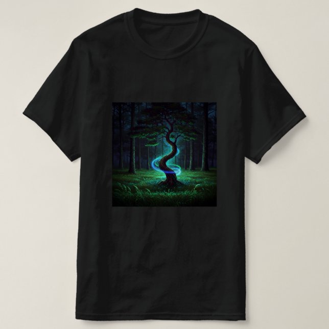 Camiseta Luz de un árbol torcido (Diseño del anverso)