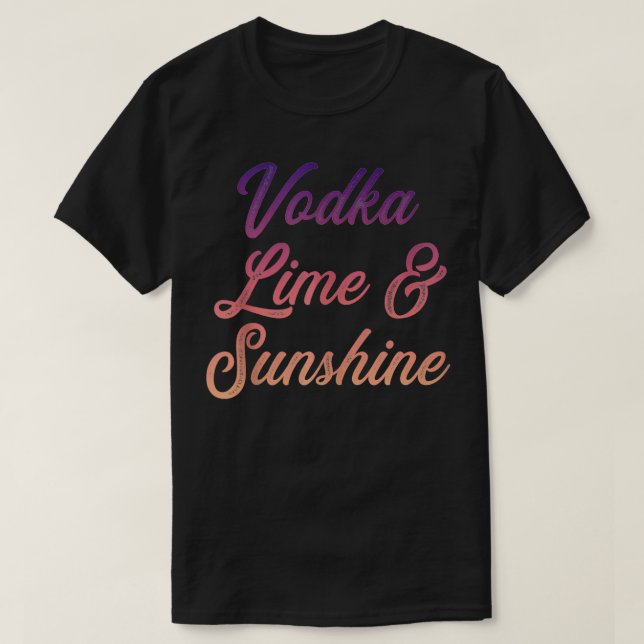 Camiseta Luz de vodka y sol (Diseño del anverso)