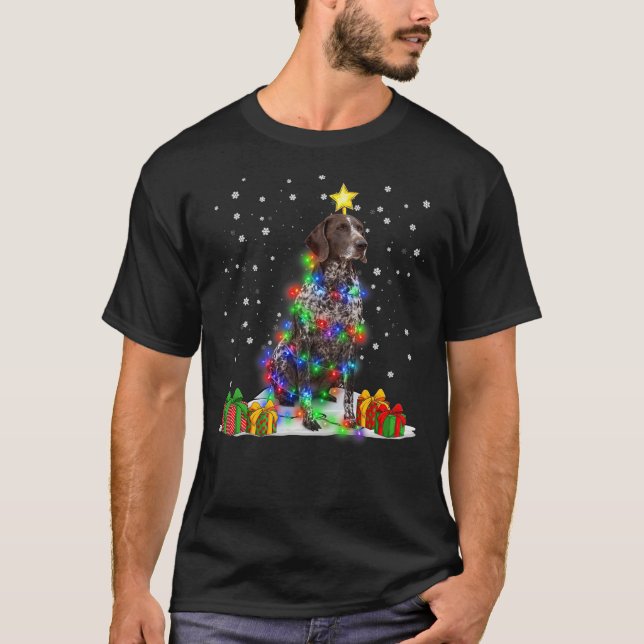 Camiseta Luz del árbol de navidad de caza de punteros de co (Anverso)