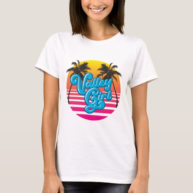 Camiseta Luz del Chica del valle de Vaporwave (Anverso)
