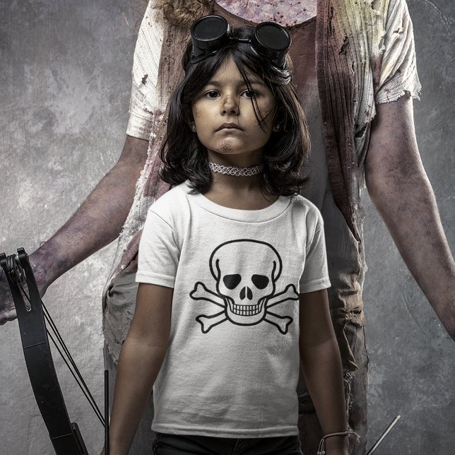 Camiseta Luz del cráneo y los huesos de cruz (Skull and Crossbones Light T-Shirt)