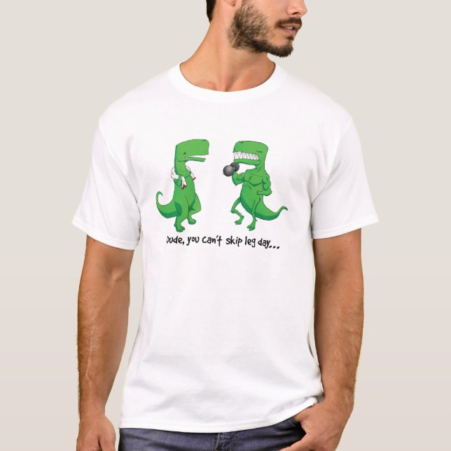 Camiseta luz del día de la pierna del t-rex (Anverso)