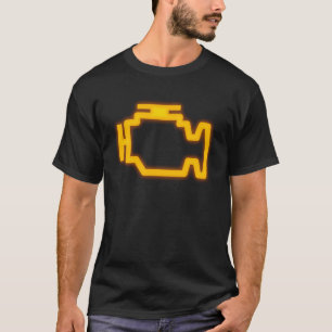 Camiseta Luz del motor de comprobación de coches
