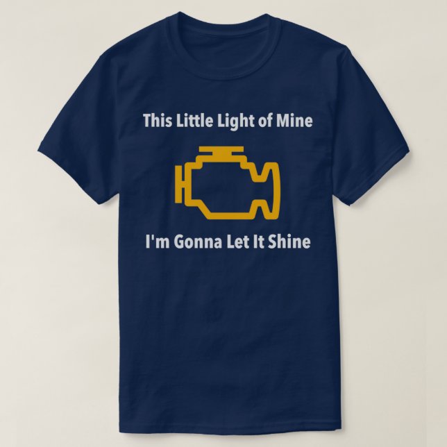 Camiseta Luz del motor de comprobación divertida (Diseño del anverso)