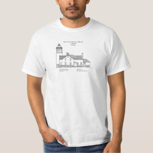 Camiseta Luz del punto Mackinac antiguo - Michigan - SBD