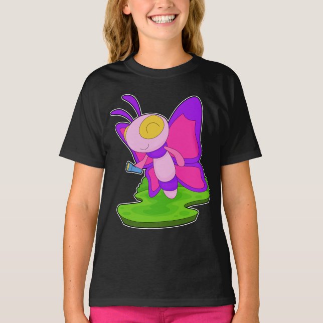 Camiseta Luz destellante de mariposa (Anverso)