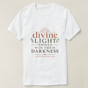 Camiseta Luz Divina Brilla En La Oscuridad Verdad Bíblica