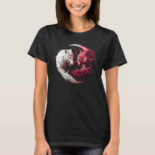 Camiseta Luz Espíritu Animal Fantasía Lobo Sombra