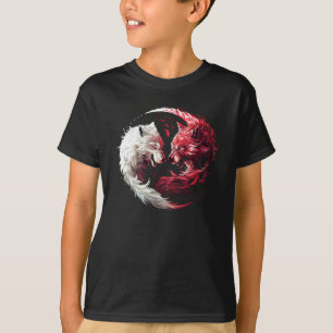 Camiseta Luz Espíritu Animal Fantasía Lobo Sombra