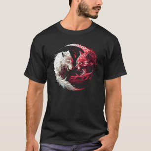 Camiseta Luz Espíritu Animal Fantasía Lobo Sombra