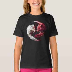 Camiseta Luz Espíritu Animal Fantasía Lobo Sombra