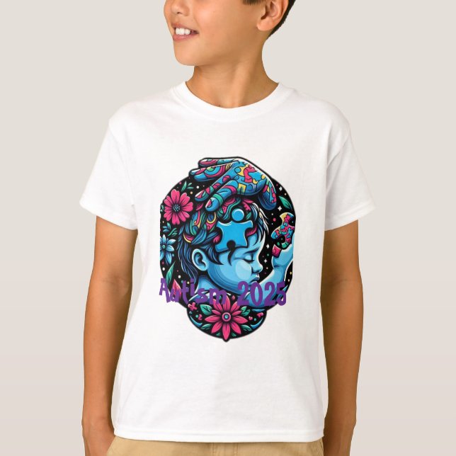 Camiseta Luz guía: El rompecabezas de la conciencia del aut (Anverso)