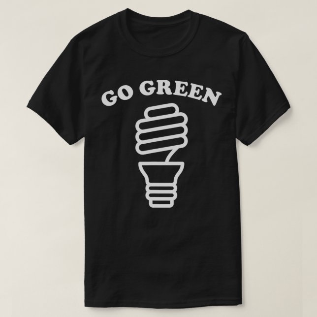 Camiseta Luz LED Eco Verde del Día de la Tierra (Diseño del anverso)