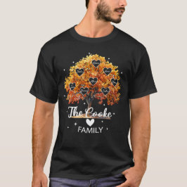 Camiseta Luz nocturna de árbol familiar personalizado