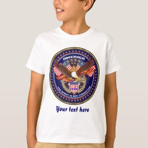 Camiseta Luz patriótica del frente de los niños solamente