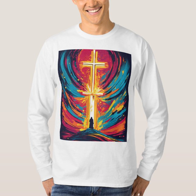 Camiseta "Luz sagrada" "Presencia eterna" (Anverso)