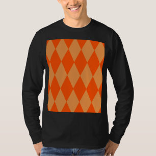 Camiseta Luz y oscuro naranja rombo arlequín damas 