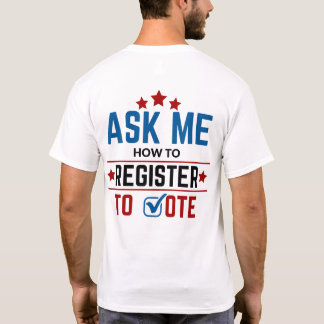 Camiseta LWV me pregunta cómo inscribirme para votar camise