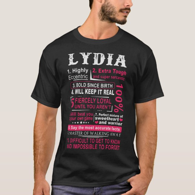 Camiseta lydia es extremadamente fuerte, audaz desde que na (Anverso)