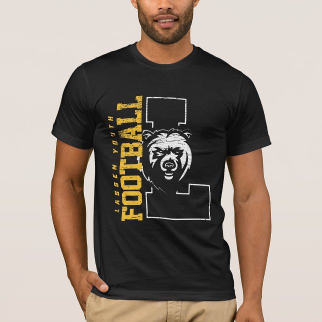Camiseta LYFL 01 | Logotipo de lassen blanco masculino (Anverso)
