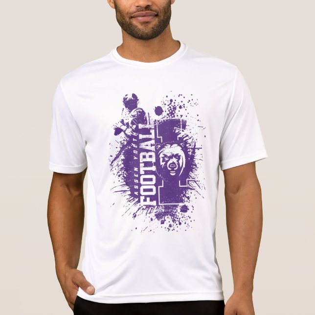 Camiseta LYFL 05 | Logotipo de lassen morado masculino (Anverso)