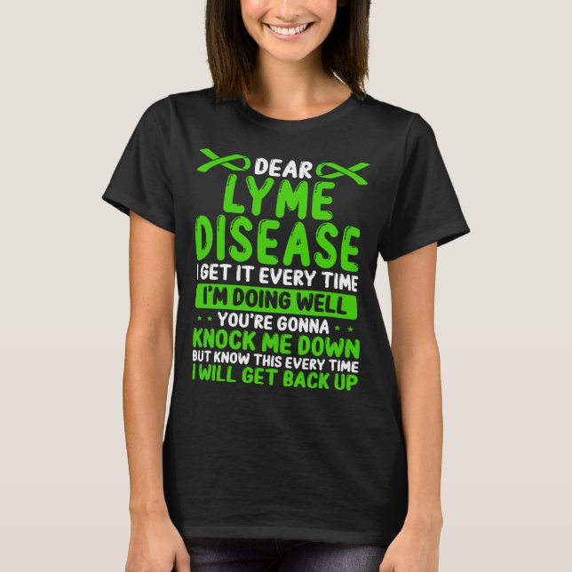 Camiseta Lyme DIsease Awareness Month Lyme Enfermedad Ribbo (Anverso)