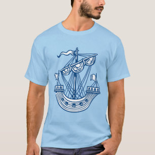 Camiseta Lymphad (barco heráldico) - Azul índigo T-Shir