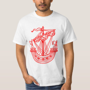 Camiseta Lymphad (barco heráldico) - Rojo