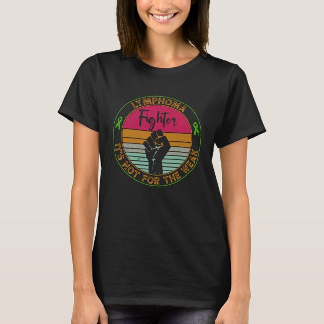 Camiseta Lymphoma Awareness Retro Fighter Warrior men women (Anverso)