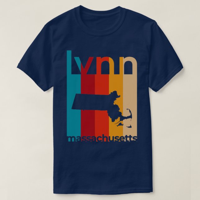 Camiseta Lynn Massachusetts Retro (Diseño del anverso)