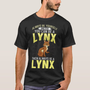 Camiseta Lynx Animal Red Lynx Canada Iberian Eurasian
