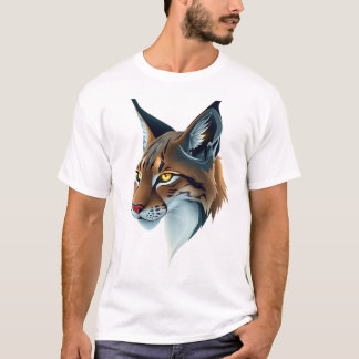 Camiseta Lynx Face Art - Ilustracion flotante
