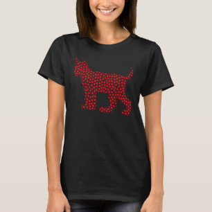 Camiseta Lynx Lover Corazones Funny Ama Lynx Valentine Day