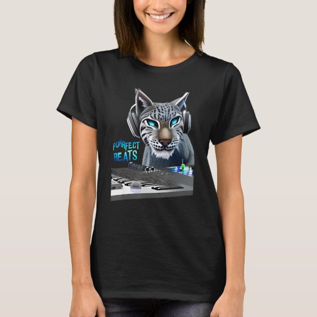 Camiseta Lynx Music Beats Bobcat Animal Musician (Anverso)