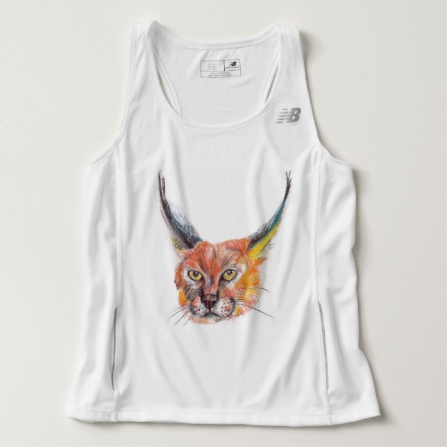 Camiseta Lynx Running Tank Top, Blanco (Diseño del anverso)