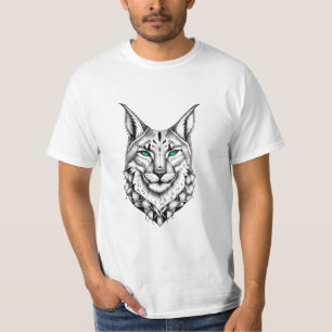 Camiseta Lynx Wild Animal Nature Ilustracion Tattoo